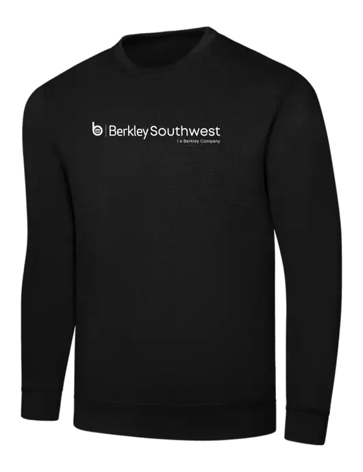 Black 7.8 oz Ring Spun Crew Sweatshirt w/Berkley SW logo