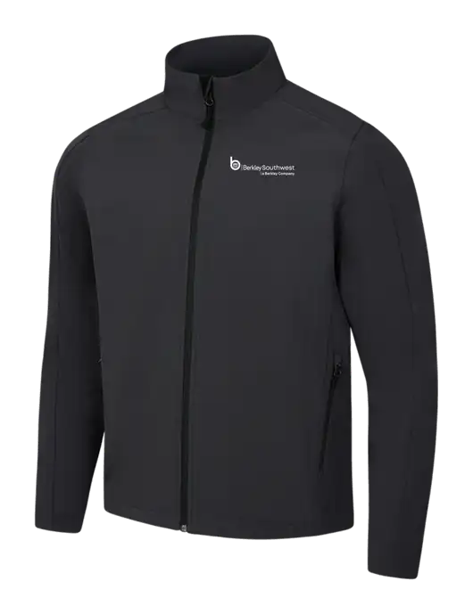 Black Charcoal Heather Core Soft Shell Jacket w/Berkley SW logo