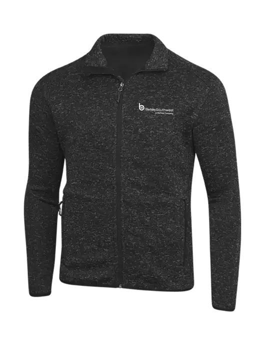 Black Heather Sweater Fleece Jacket w/Berkley SW logo