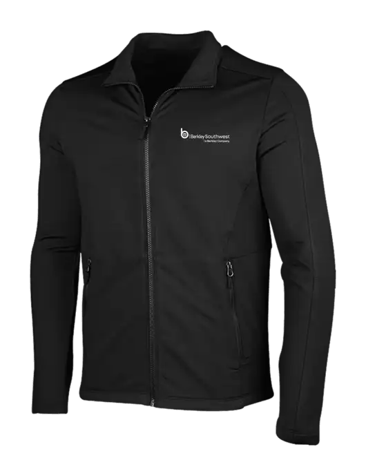 Deep Black Grid Fleece Jacket w/Berkley SW logo
