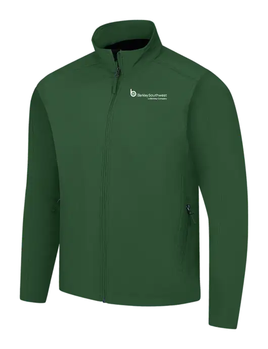 Dark Green Core Soft Shell Jacket w/Berkley SW logo
