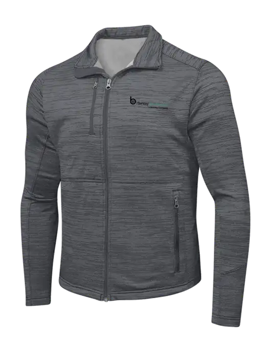 Medium Grey Digi Stripe Fleece Jacket w/Berkley SW logo