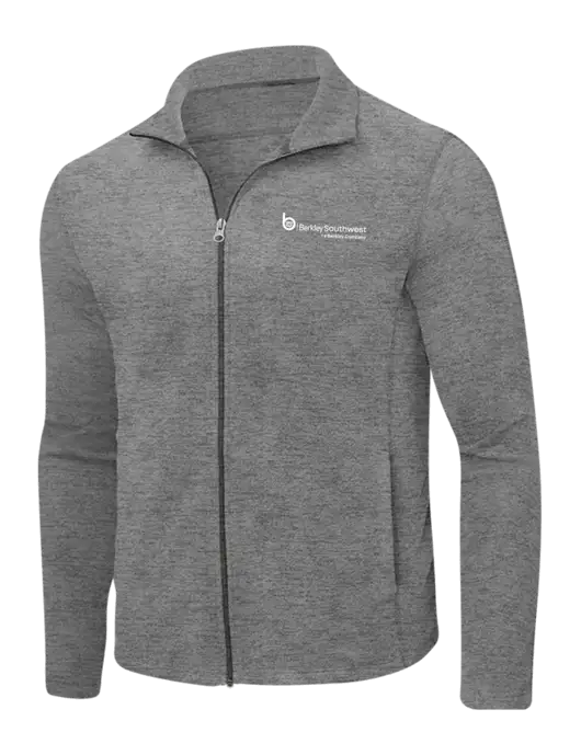 Medium Grey Heather Microfleece Full-Zip Jacket w/Berkley SW logo