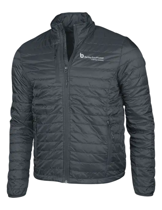 Dark Grey Puffy Packable Jacket w/Berkley SW logo