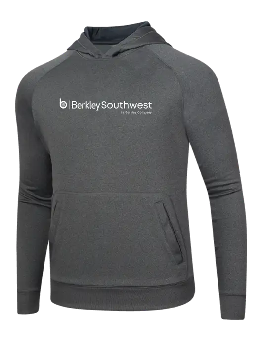 Tech Graphite Heather Fleece Hooded Sweatshirt w/Berkley SW logo