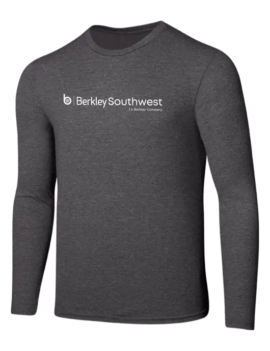 Seriously Soft Heathered Charcoal Long Sleeve T-Shirt w/Berkley SW logo