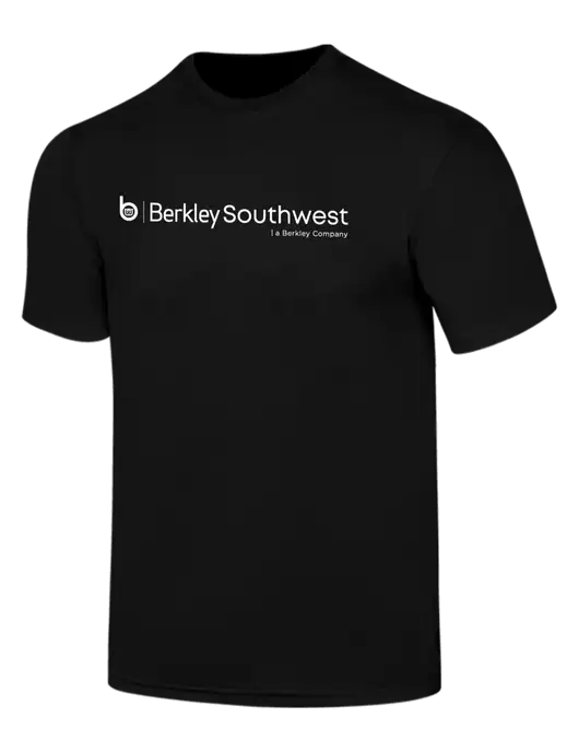 Simply Soft Black 4.5oz  Poly/Combed Ring Spun Cotton T-Shirt w/Berkley SW logo