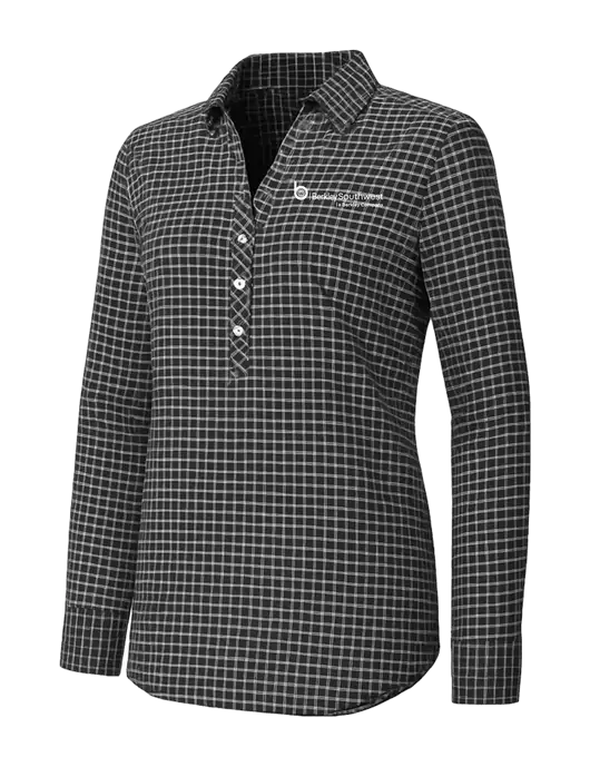 Womens Dark Grey/White City Stretch Shirt w/Berkley SW logo