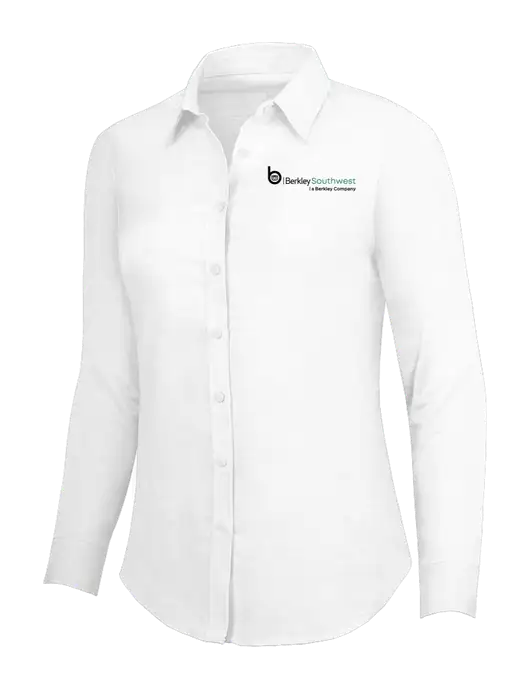 White Womens SuperPro Oxford Shirt w/Berkley SW logo
