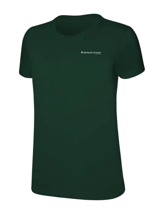 Womens Ring Spun Forest Green 4.5 oz T-Shirt w/Berkley SW logo
