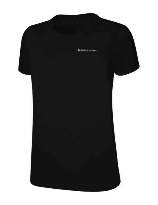 Womens Ring Spun Jet Black 4.5 oz T-Shirt w/Berkley SW logo