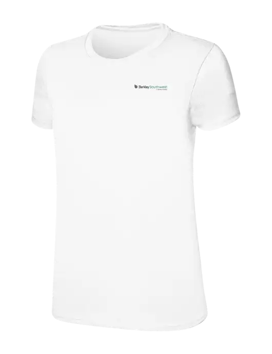 Womens Ring Spun White 4.5 oz T-Shirt w/Berkley SW logo