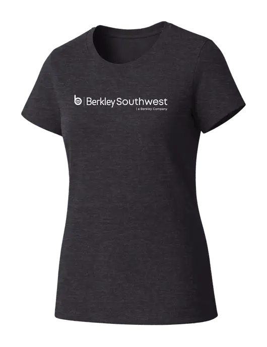 Womens Seriously Soft Heathered Charcoal T-Shirt w/Berkley SW logo