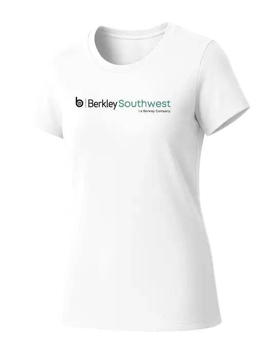 Womens Seriously Soft White T-Shirt w/Berkley SW logo