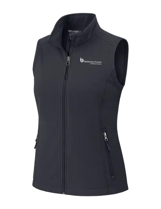 Charcoal Grey Womens Core Soft Shell Vest w/Berkley SW logo