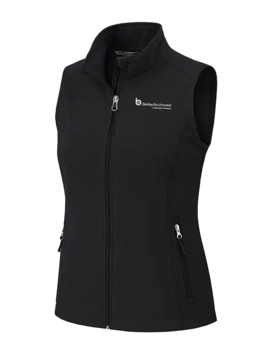 Black Womens Core Soft Shell Vest w/Berkley SW logo