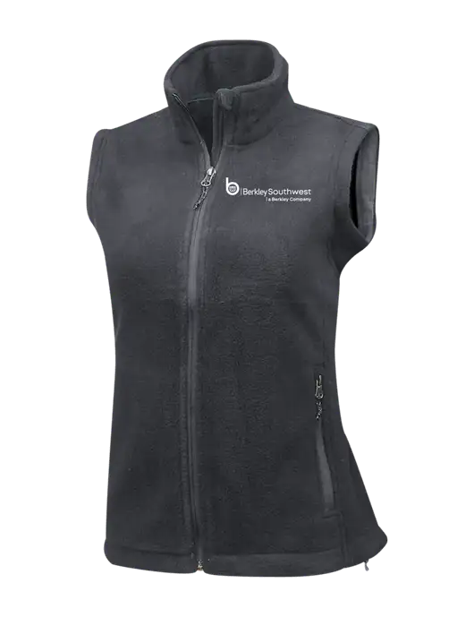 Medium Grey Womens Fleece Vest w/Berkley SW logo