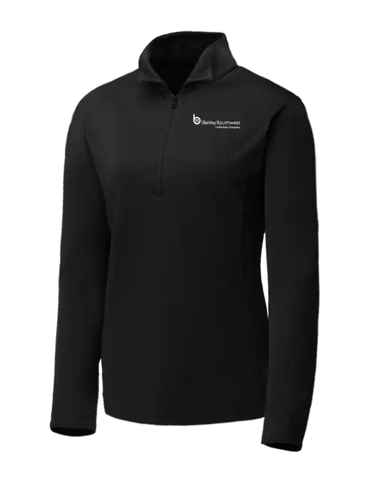 Black Womens Posicharge Competitor ¼ Zip Pullover w/Berkley SW logo
