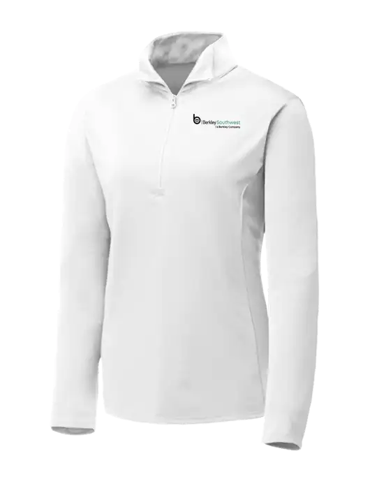 White Womens Posicharge Competitor ¼ Zip Pullover w/Berkley SW logo