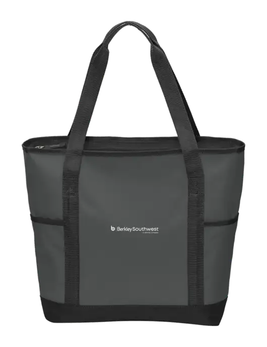 On the Go Charcoal/Black Tote  w/Berkley SW logo