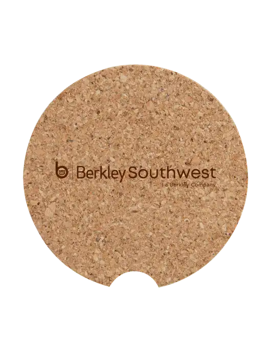 Cork Car Coaster, 2.5" w/Berkley SW logo