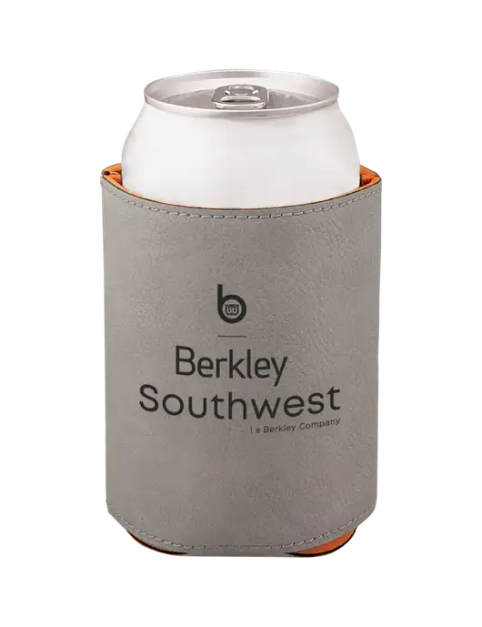Grey Leatherette Beverage Holder w/Berkley SW logo