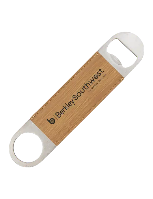 Bamboo Leatherette Bottle Opener w/Berkley SW logo