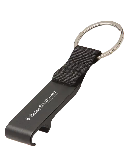 Black Bottle Opener & Key Ring w/Berkley SW logo