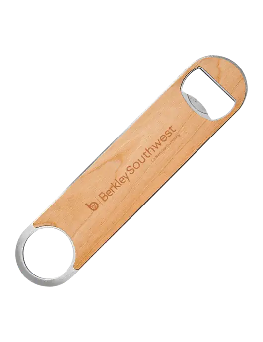 Bottle Opener w/Wood Veneer, 7 x 1.2 w/Berkley SW logo