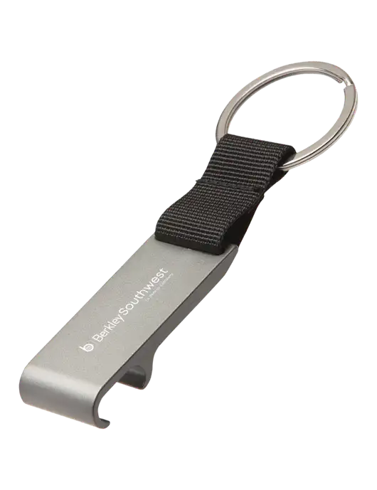 Gunmetal Bottle Opener & Key Ring w/Berkley SW logo