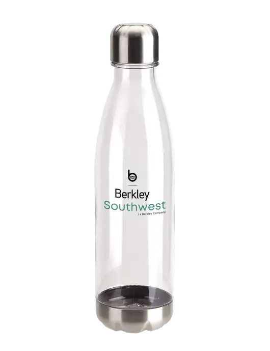 Bayside Tritan Clear 25 oz Bottle with Stainless Base and Cap w/Berkley SW logo