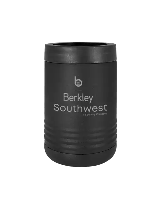 Polar Camel 12 oz Powder Coated Black Vacuum Insulated Beverage Holder w/Berkley SW logo