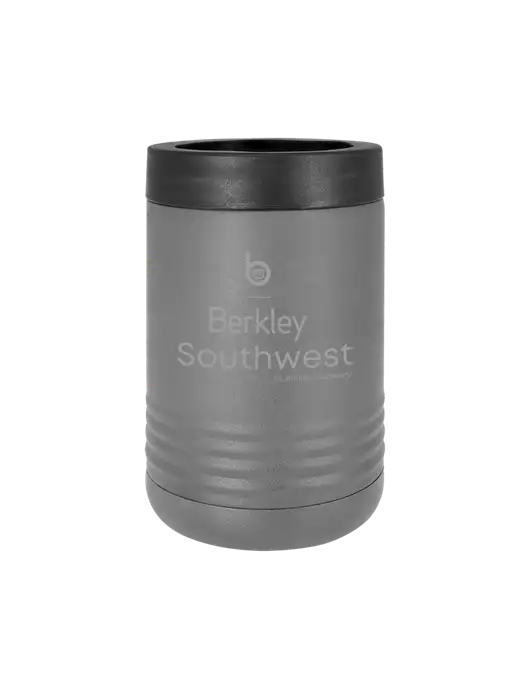Polar Camel 12 oz Powder Coated Grey Vacuum Insulated Beverage Holder w/Berkley SW logo
