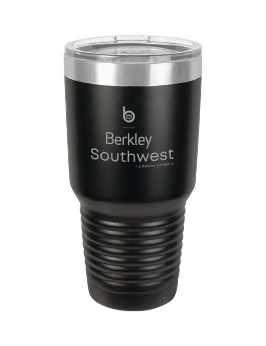 Polar Camel 30 oz Powder Coated Black Vacuum Insulated Tumbler w/Berkley SW logo