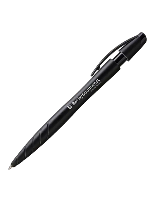 Awali Black Metallic Pen - Black Ink w/Berkley SW logo