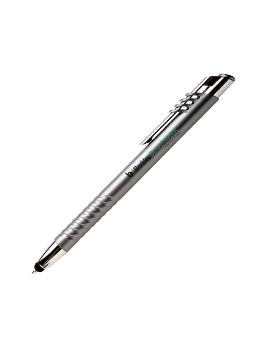 Schirhart Grey Stylus Pen - Blue Ink w/Berkley SW logo