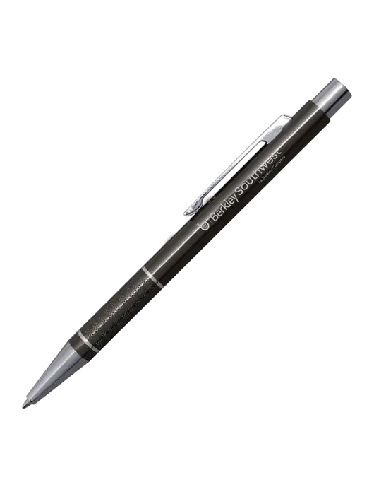 St George Gunmetal Pen - Blue Ink w/Berkley SW logo