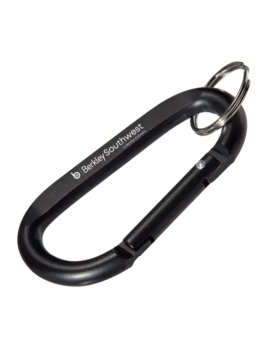 Black Carabiner & Key Ring w/Berkley SW logo