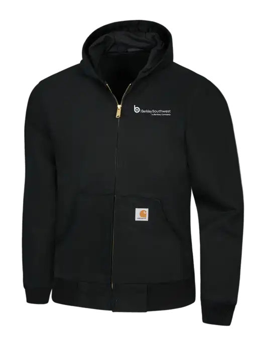 Carhartt Black Thermal Lined Duck Active Jacket w/Berkley SW logo