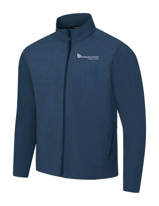 Navy Heather Core Soft Shell Jacket w/Berkley SW logo