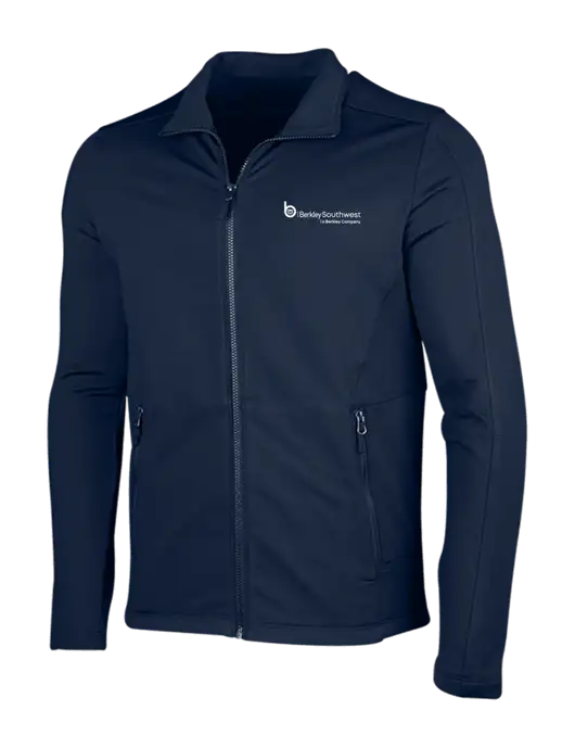 Navy Grid Fleece Jacket w/Berkley SW logo