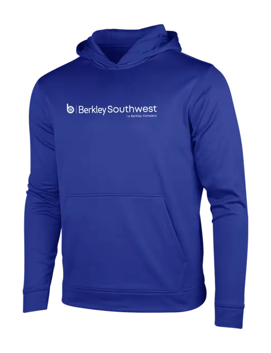 True Royal Sport-Wick Fleece Hooded Pullover w/Berkley SW logo
