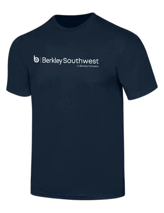 Simply Soft Navy 4.5oz  Poly/Combed Ring Spun Cotton T-Shirt w/Berkley SW logo