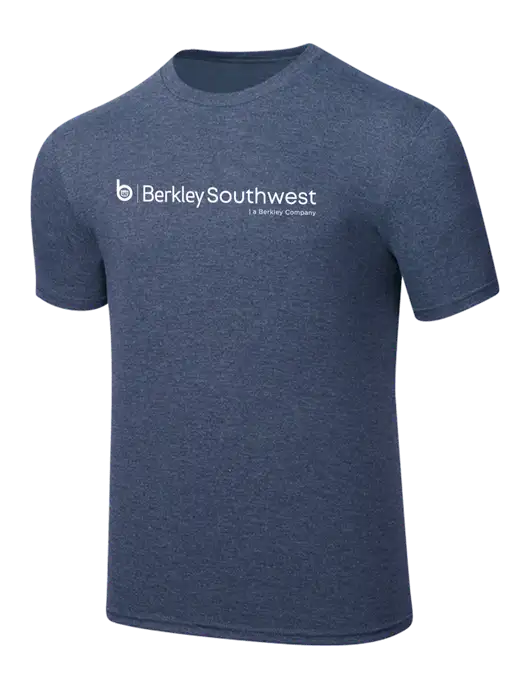 Simply Soft Navy Frost 4.5oz  Poly/Combed Ring Spun Cotton T-Shirt w/Berkley SW logo
