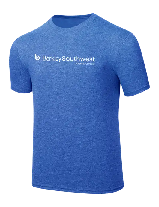 Simply Soft Royal Frost 4.5oz  Poly/Combed Ring Spun Cotton T-Shirt w/Berkley SW logo