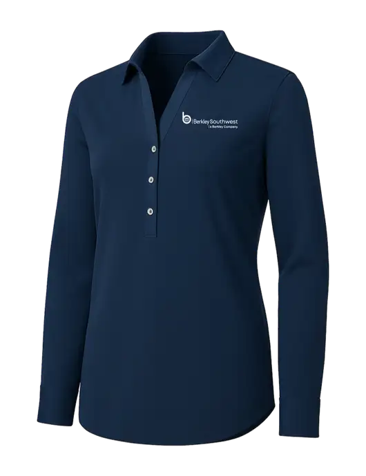 Womens Navy City Stretch Shirt w/Berkley SW logo
