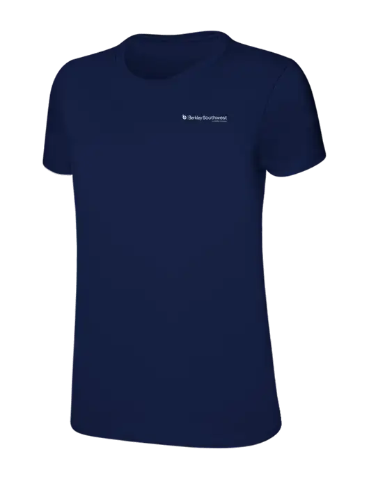 Womens Ring Spun Navy 4.5 oz T-Shirt w/Berkley SW logo