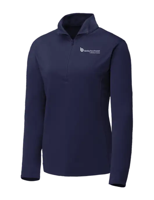 Navy Womens Posicharge Competitor ¼ Zip Pullover w/Berkley SW logo