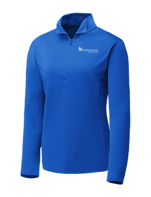 Dark Royal Womens Posicharge Competitor ¼ Zip Pullover w/Berkley SW logo