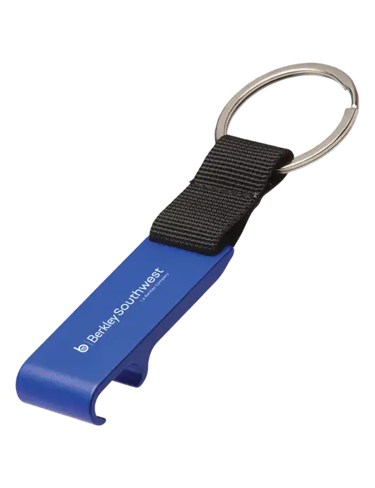 Blue Bottle Opener & Key Ring w/Berkley SW logo